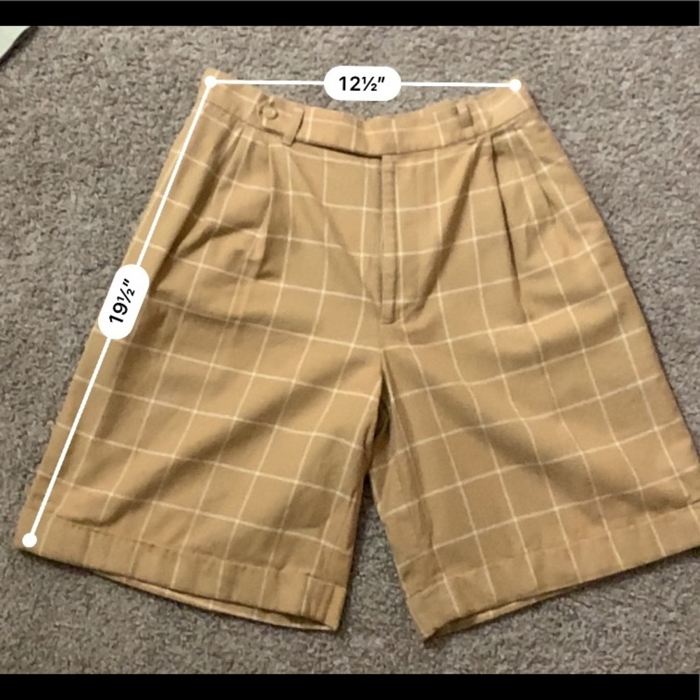 Ralph Lauren Polo Golf Tan/Khaki plaid Bermuda Shorts Size 8 - Picture 3 of 7